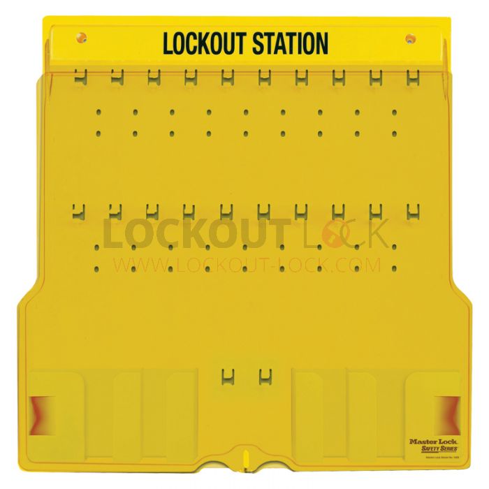 Masterlock 1484B 20 Padlock Lockout Station w/ Optional Equipment