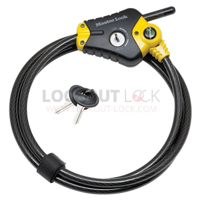 Masterlock 8433 Python Adjustable Locking Cable w/ Key Choice
