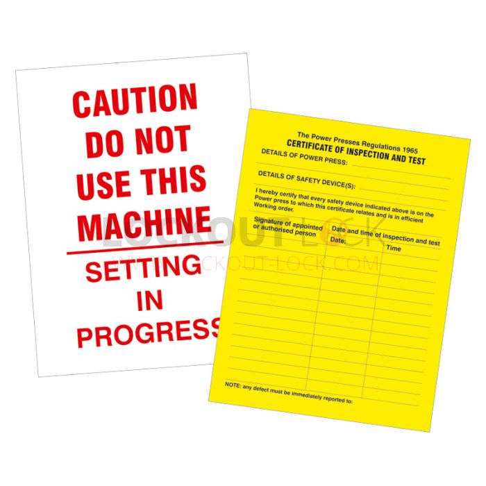 Caution Do Not Use this Machine Tag Pack of 10