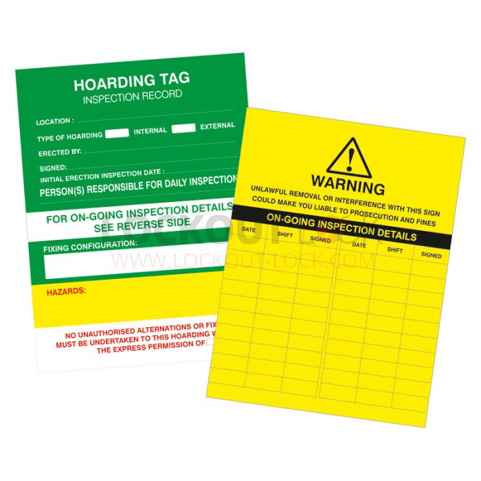 Hoarding Tag Record Card Pack of 10