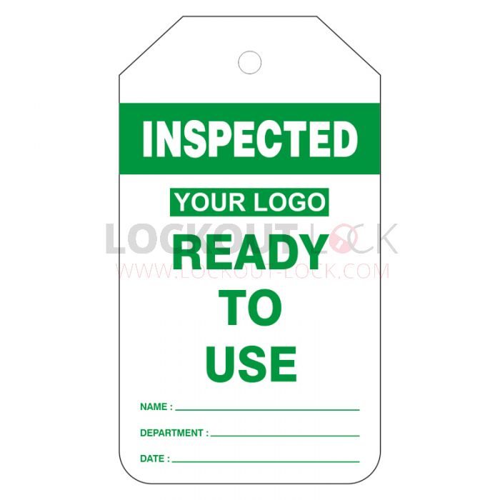 Inspected Ready to Use with Company Logo Pack of 200 Green