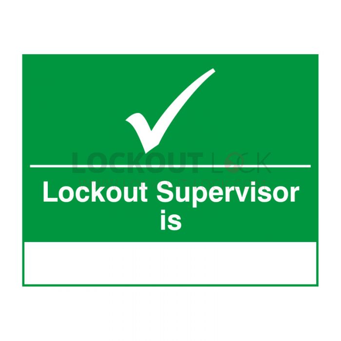 Lockout Supervisor Is Green and White