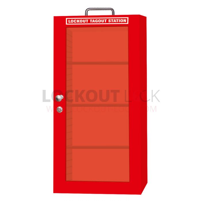 Lockout Tagout Station 30 inch 15 inch 9 inch with Clear Fascia