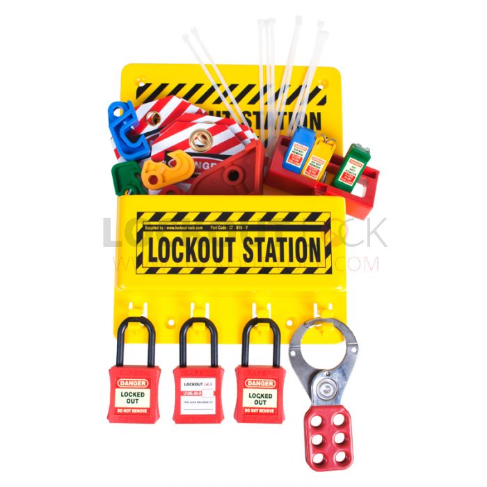 Compact Lockout Tagout Station 8 x 10 with Accessories