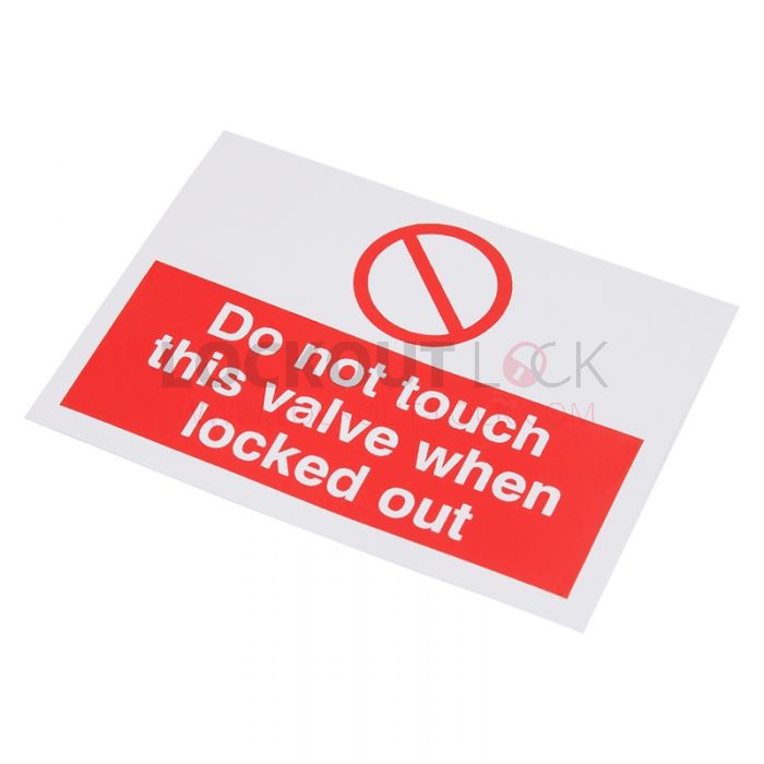 Do Not Touch This Valve Self Adhesive Label 55 75mm 10