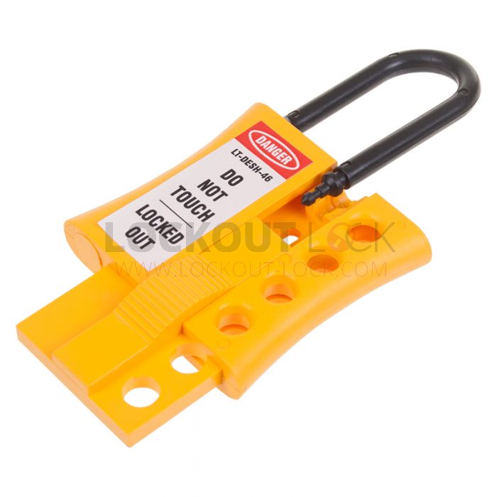 Non Conductive Tagout Slider Hasp for 4 Locks 6 mm Shackle - Open