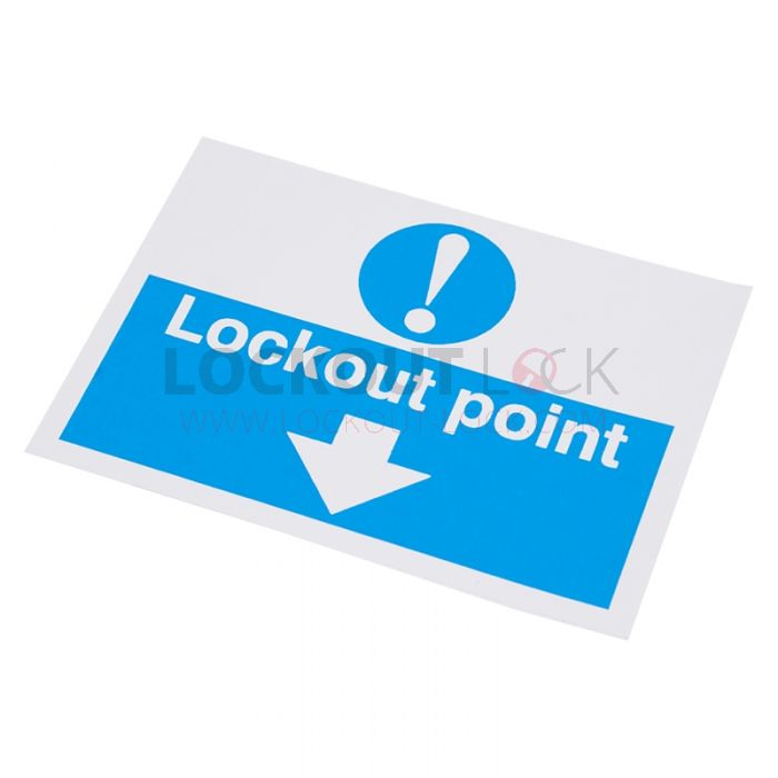 Lockout Point Self Adhesive Label 55 75mm 10
