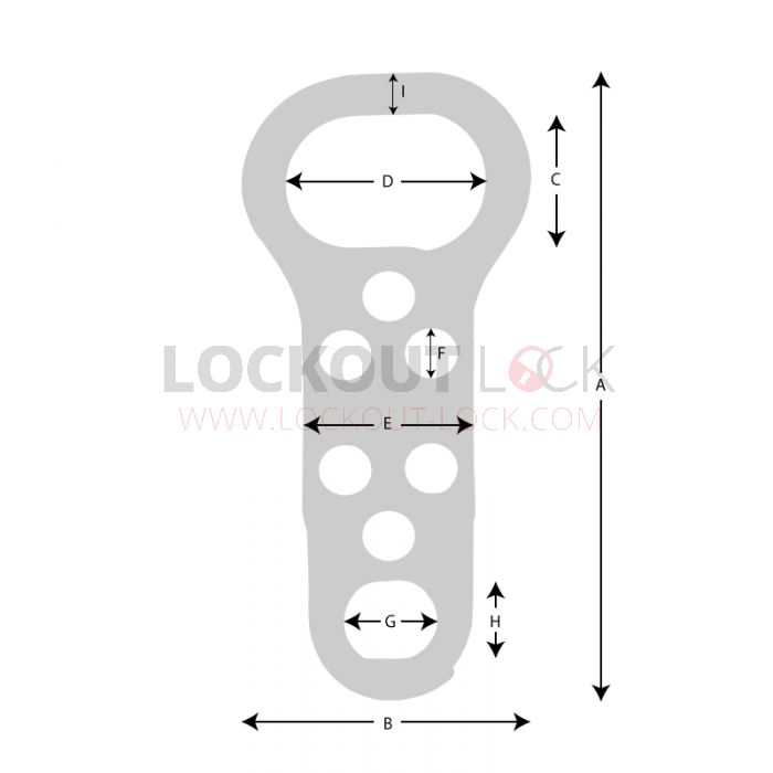 Red Powder-Coated 'Scorpio' Dual-Locking Lockout Hasp - 6 Hole