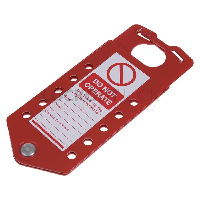 Integrated Tag and Hasp Red - Front