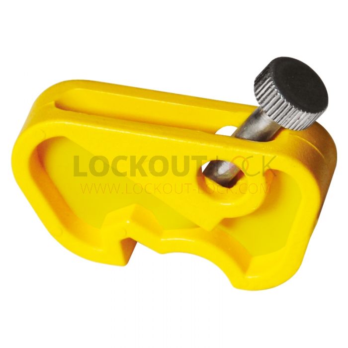 Yellow Siemens Miniature Circuit Breaker Lockout with Twisting Screw