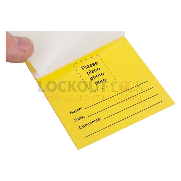 Danger Equipment Locked Out By Photo ID Pack of 10 - Front