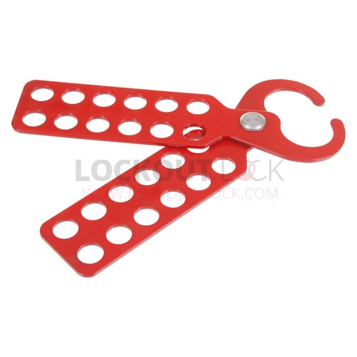 Powder Coated Standard Hasp with 12 Holes - Open