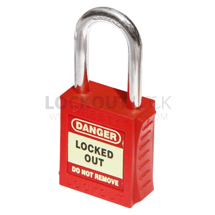 Lockout Fully Insulated Nylon Padlock 5 Pack Master Key Different Red 