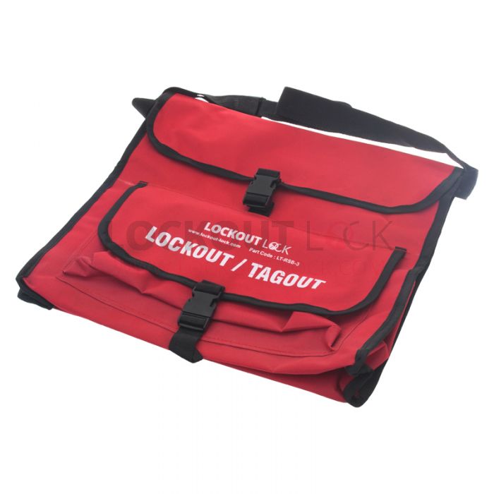 Red Shoulder Lockout Bag Flat