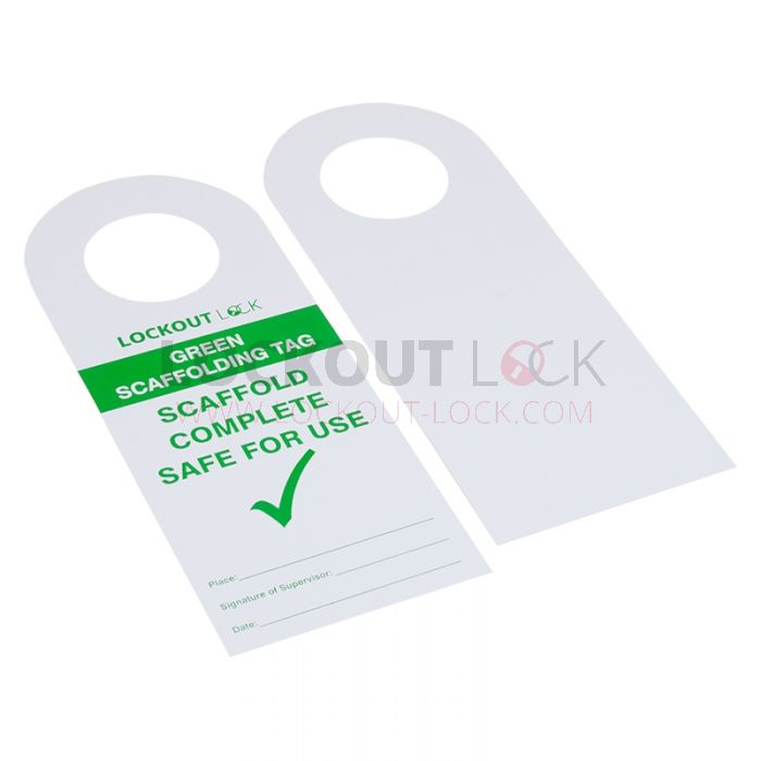 Green Tag Scaff Tag Scaffolding Tag Set of 10