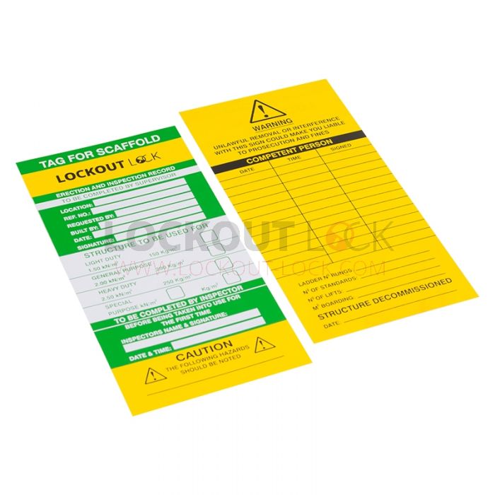 Standard Scaff Tag Record Card Pack of 10
