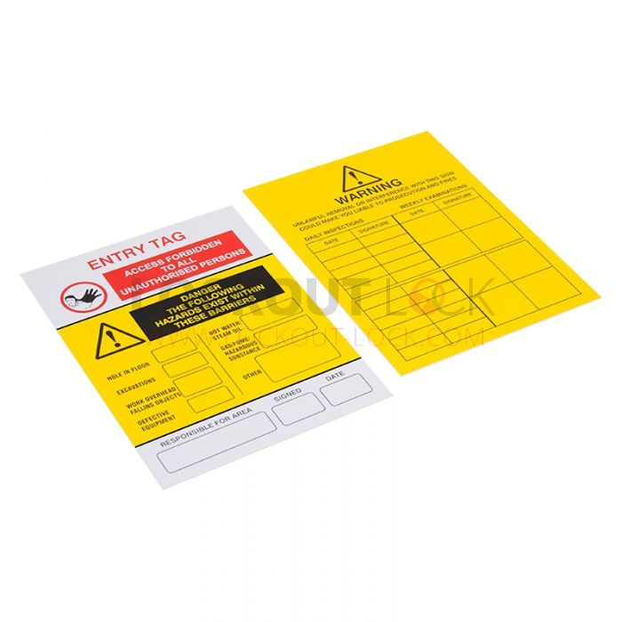Confined Space Entry Tag Type 2 Pack of 10