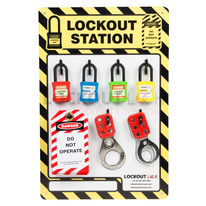 4 Lock Yellow/Black Shadow Lockout Board - W/ Optional Accessories