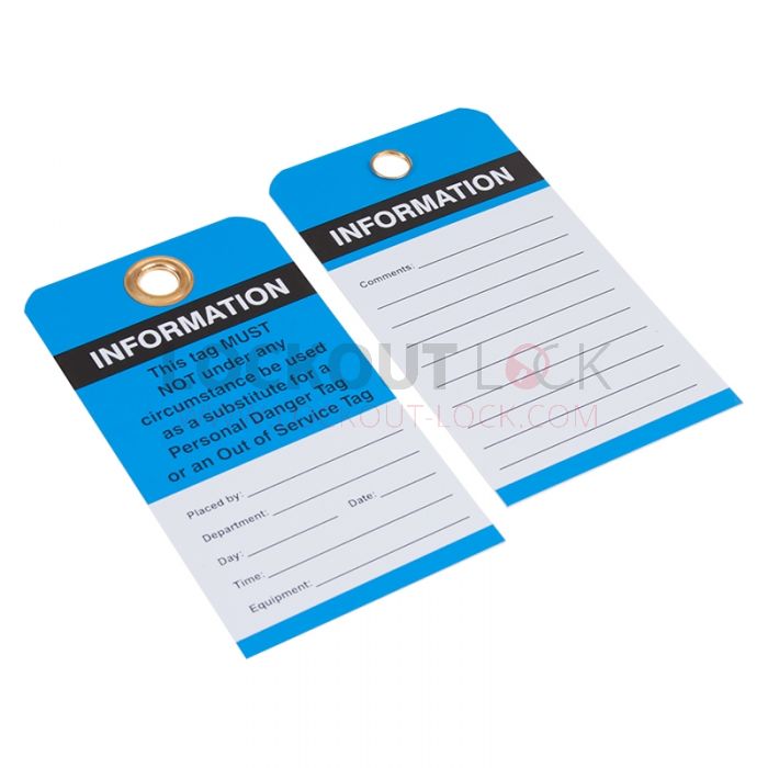 Information This Tag Must Not Blue Pack of 10