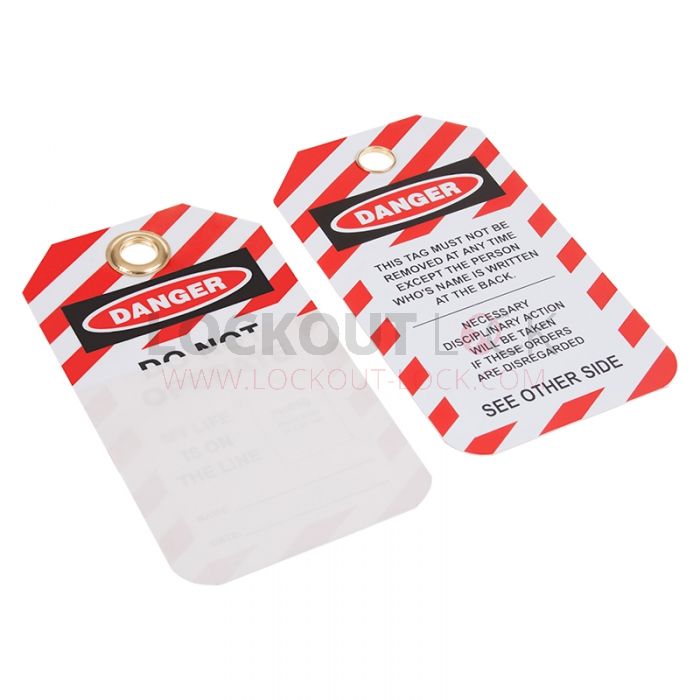 Lockout Lock Standard Tag - Danger - My Life is on The Line 