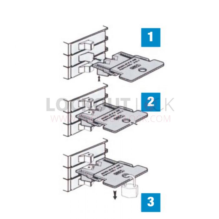 Lockout Lock Top Slide Single Pole Breaker Lockout - Instruction Page