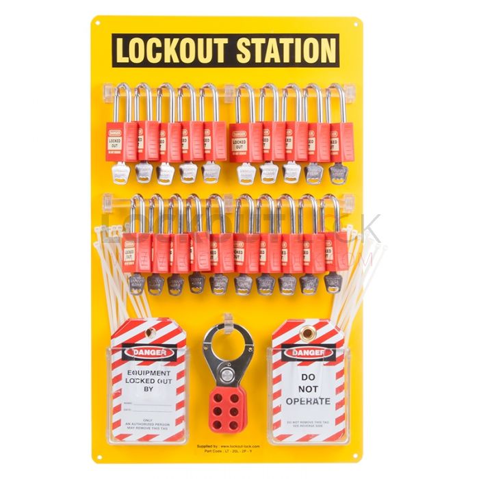 20 Lock Lockout Tagout Station - Complete Accessories