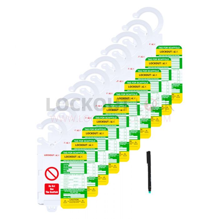 Lockout Tagout Scaffold Tag Kit 10 Pack