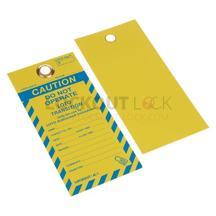 Do Not Operate Loto Transition Tag Yellow Blue Pack of 10