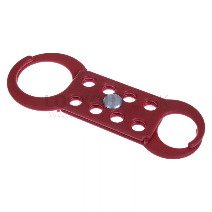 Double-Sided Nylon Non-Conductive Lockout Hasp - 8 Hole