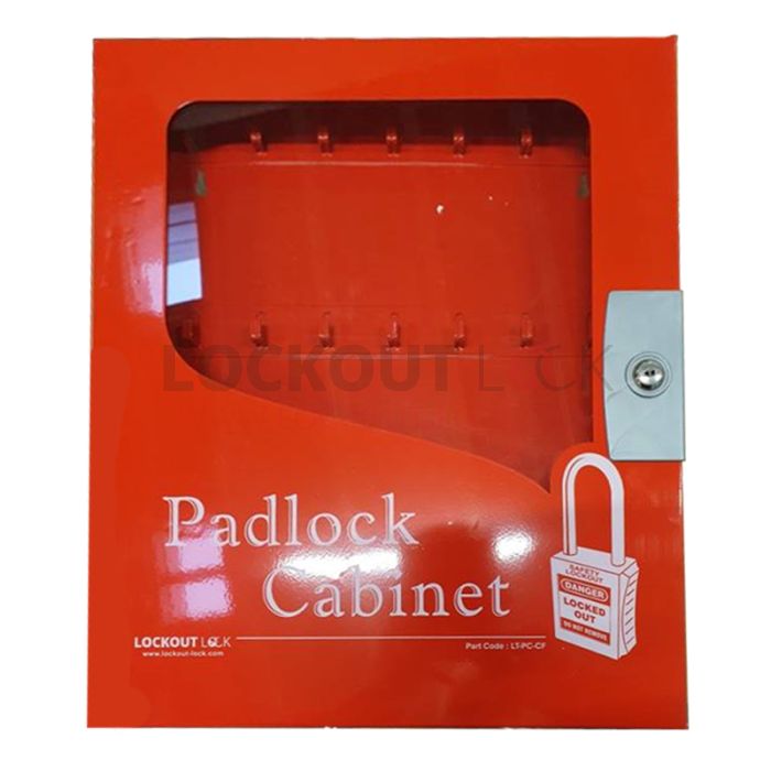 Padlock Cabinet with Clear Fascia - 42 Locks