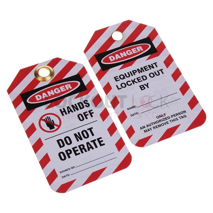 Hands Off Do Not Operate Lockout Tag Pack of 10