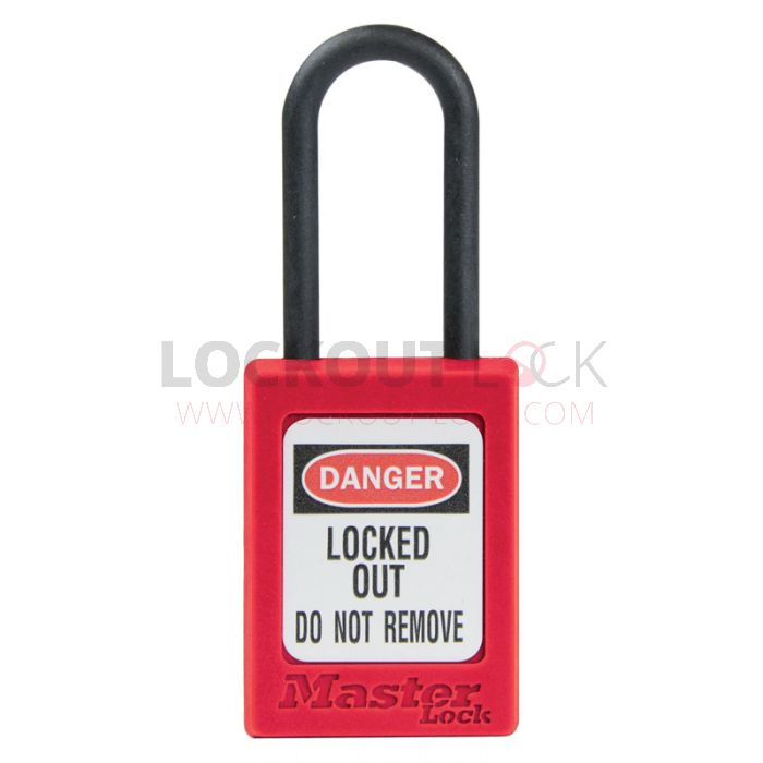 Masterlock S32 Nylon Shackle Zenex Padlock - Red