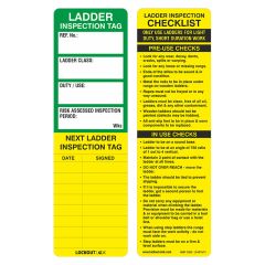 Lockout Lock LT-SPTH-T1 Ladder Inspection Tag for Slim Property Tag Holder - Set of 10