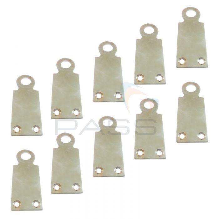 Flat Padlock Eyes - 10 Pack Small Stainless Steel Lockout Points