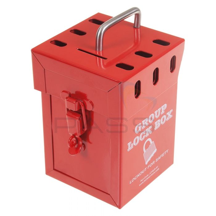 Group Lock Box - 7 Padlocks, Red