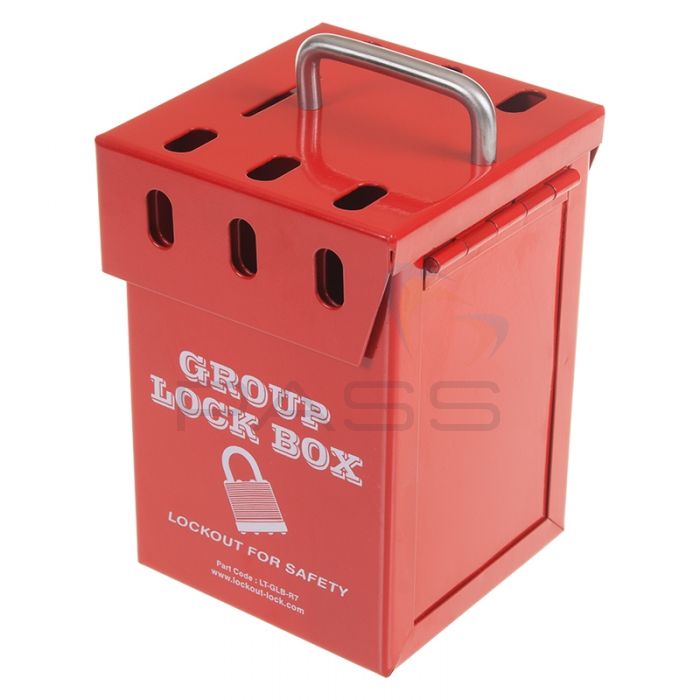 Group Lock Box - 7 Padlocks, Red