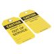 Caution Out of Service with Company Logo Pack of 200 Yellow 1