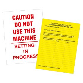 Caution Do Not Use this Machine Tag (Pack of 10)