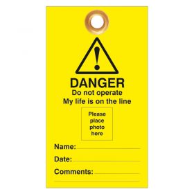 Danger Do Not Operate My Life Photo ID Pack of 10