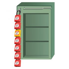 Heavy Duty Lockout Box with 8 Locks w200mm x h300mm x d100mm