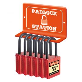 Mini Lockout Tagout lock Station Wall Mounted For 6 Locks