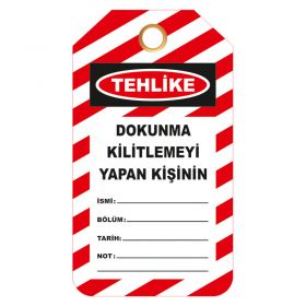 10 x Turkish Tags - 'Tehlike - Danger'