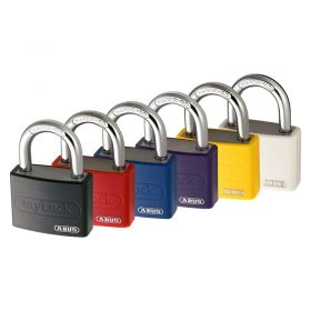 ABUS T65AL Vinyl Coated Aluminium mylock Padlock - All Colours