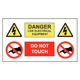 Kewtech NHS Compliant Electrical Safety Sign - DANGER 'Do Not Touch'