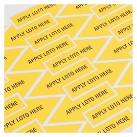 Apply Loto Here Adhesive Label Pack of 40