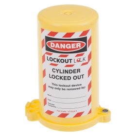 Gas Cylinder Lockout - Fits 35mm Stem (Yellow)