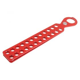 Large Powder Coated Standard Tagout Hasp - 24 Hole