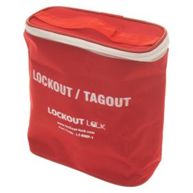 Large Red and White Lockout Pouch