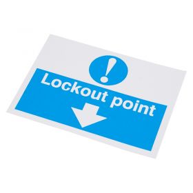 10 x Adhesive Labels - 'Lockout Point'