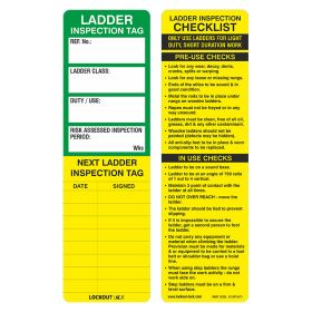 Lockout Lock LT-SPTH-T1 Ladder Inspection Tag for Slim Property Tag Holder - Set of 10